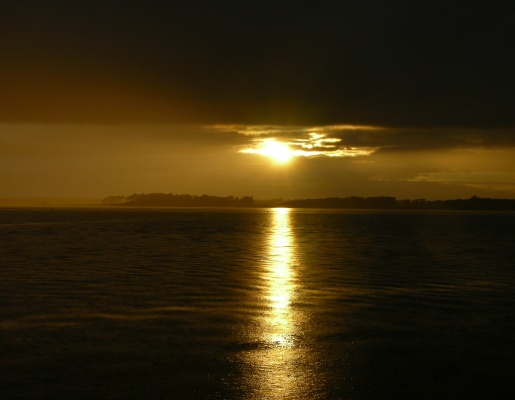 Wet sunset in Caernarfon